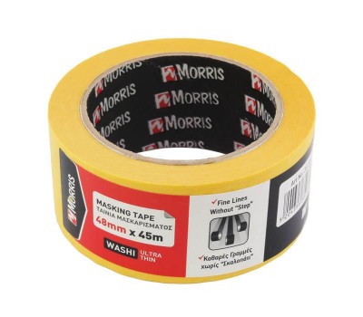 Αυτοκόλλητη Χαρτοταινία Μασκαρίσματος MORRIS 30mm x 45m 35234